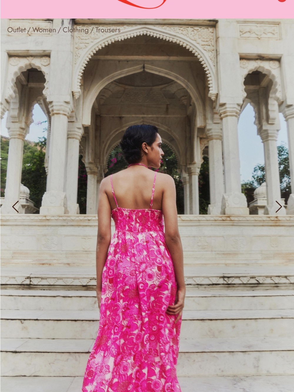Oilily Hot Pink Floral Midi Dress with Spaghetti Straps